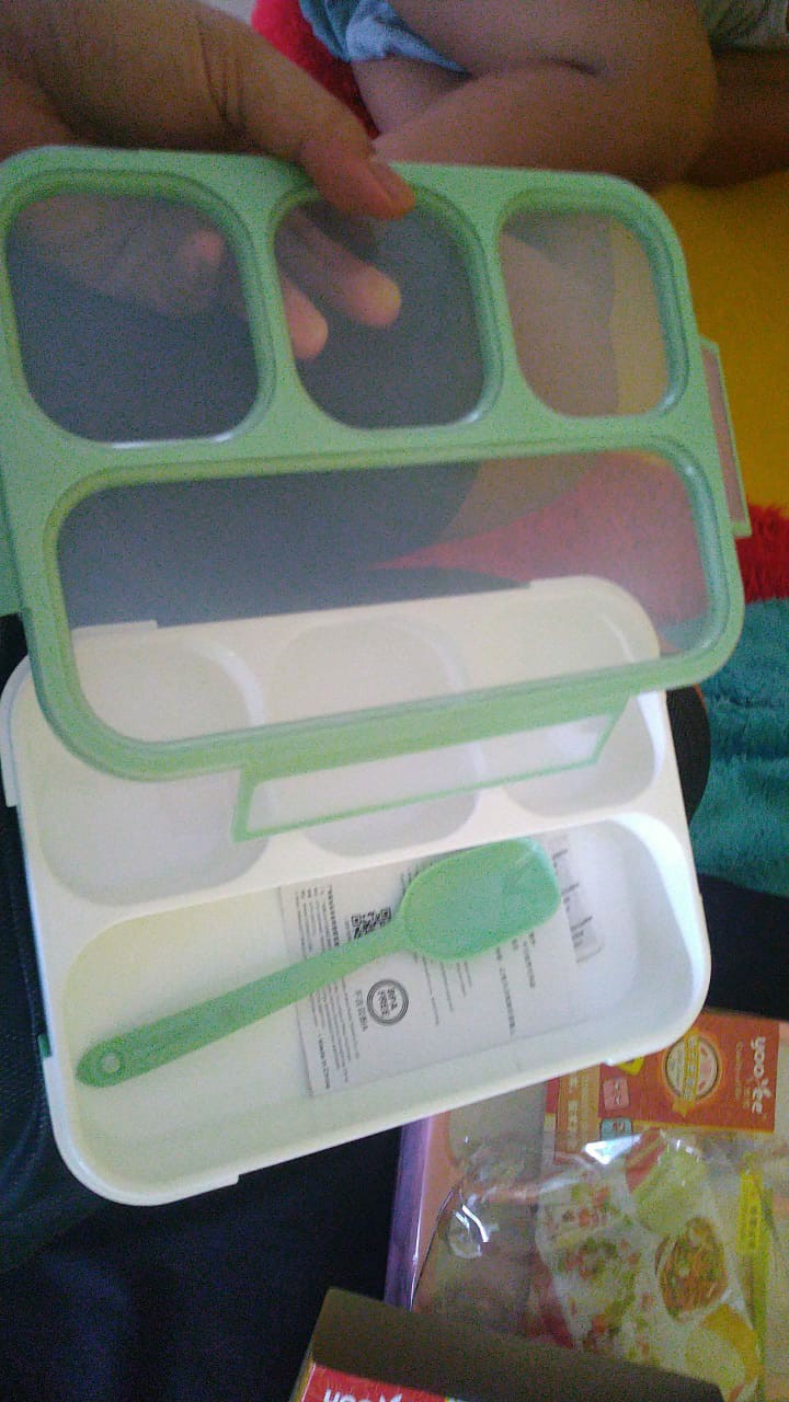 Tempat Makan Yooyee 578 Green Pink Blue Anti Tumpah