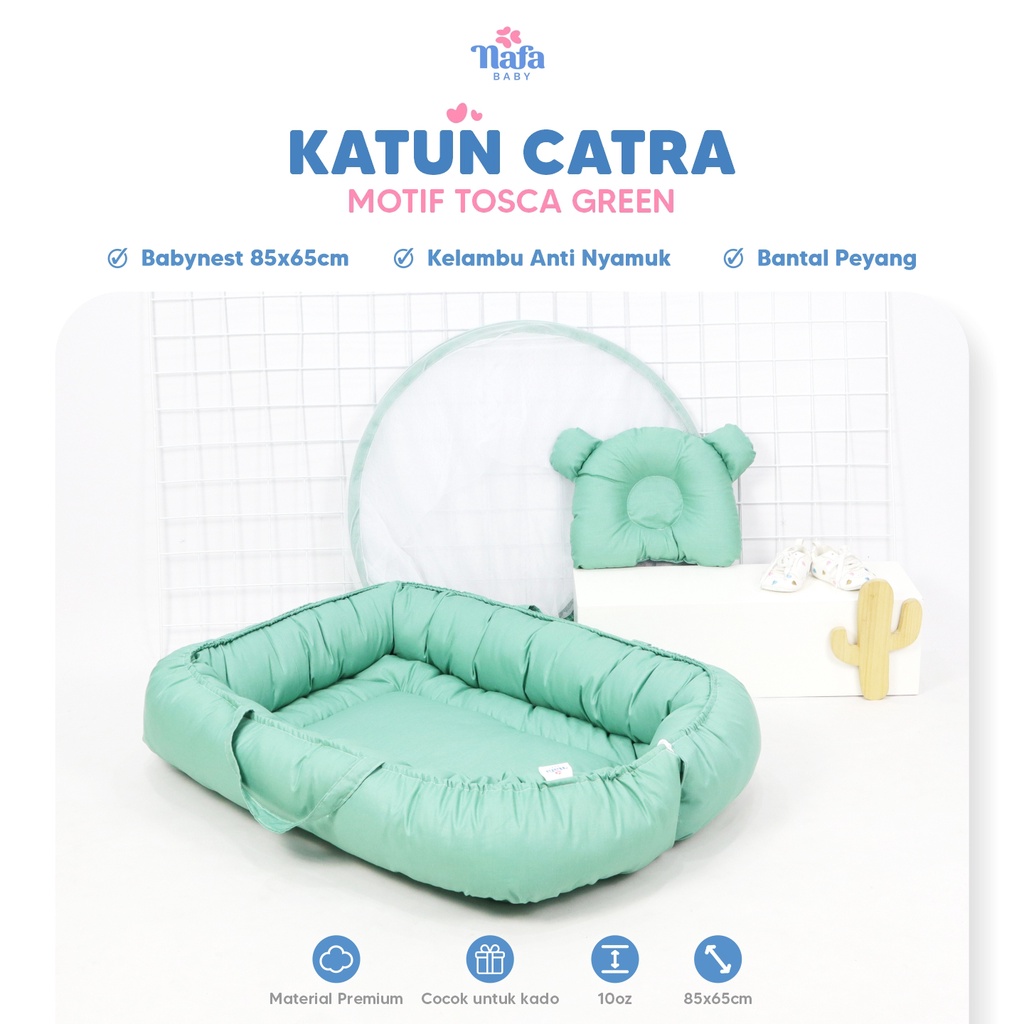 NAFA BABY - Baby Nest Set Kasur Kelambu Bayi Empuk dan Tebal | Alas Tidur Bayi