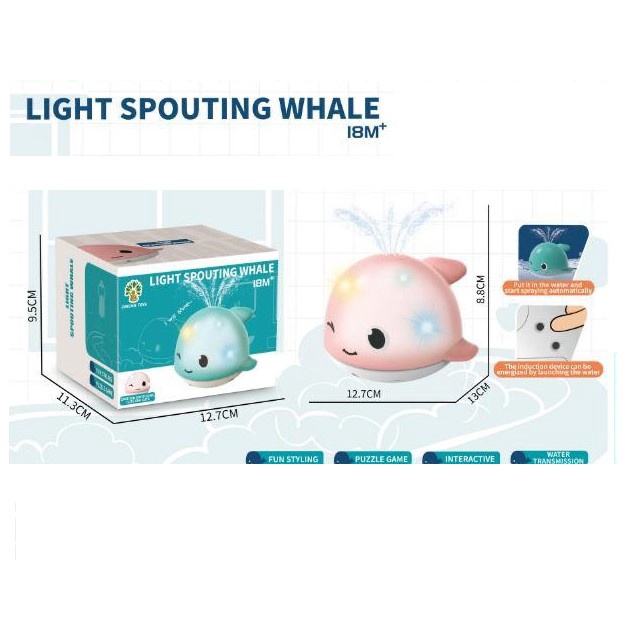 Mainan Mandi Anak LIGHT SPOUTING WHALE Boneka Paus Air Mancur Bathtub