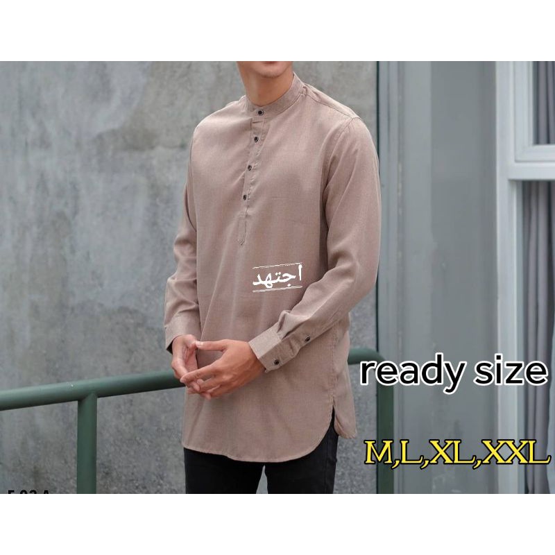 (free parfum)Koko Kurta pakistan lengan panjang brandاجتهد Premium bahan katun Madinah fodu