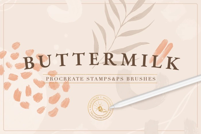 90 Procreate &amp; PS Stamp Brushes