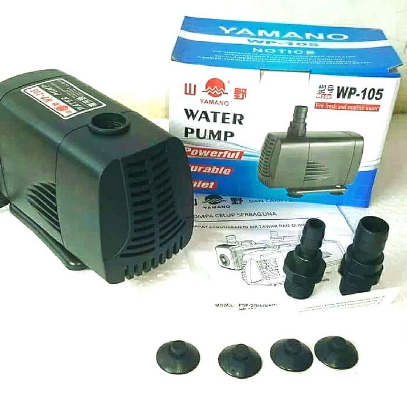 YAMANO WP 105 POMPA CELUP AQUARIUM KOLAM HIDROPONIK WP-105 POMPA BERKUALITAS  NAIK 3.0 meter POWER HEAD