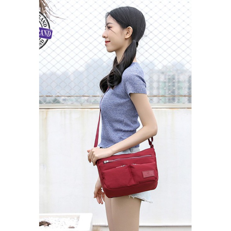 GUDIKA - Tas Selempang Wanita Trendy Import Original 5191 - Tas Wanita Selempang Bahu Import Korea Kekinian Terbaru Bahan Nylon Waterproof Anti Air - slingbag - tas mini - bag - cewek - imut - fashion - branded - santai - tas - slempang - termurah - ori