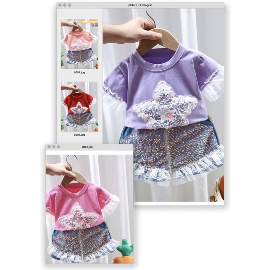 GROSIR 4pcs x59rb  / Setelan Celana Stars Anak Import / Terlaris Baju Anak Import / Grosir Busana An