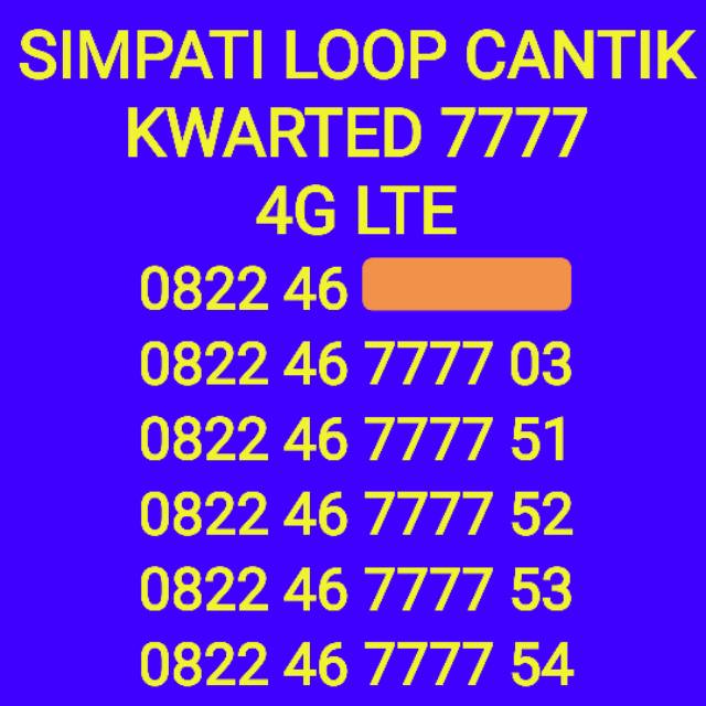 Simpati loop terbaik dari telkomsel seri 7777.