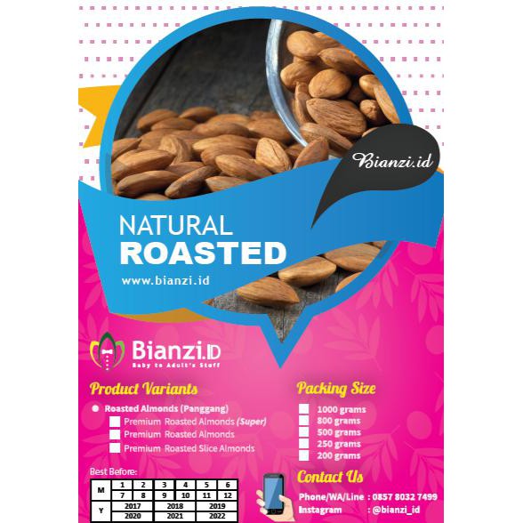 

Hot Promo!! Premium Roasted Almond (SUPER) 250 grams