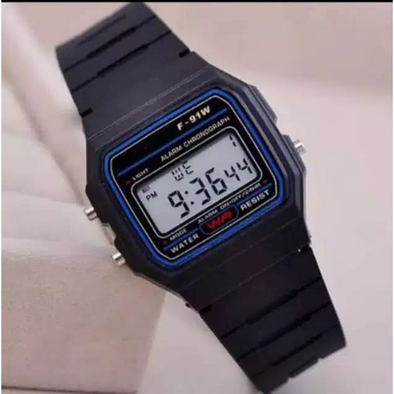 (Cod)Jam Tangan Pria/Wanita Casio F91W Strap Rubber Murah(Dikirim Dari Jakarta)