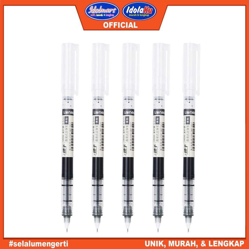 IDOLMART Deli Roller Pen Cepat Kering Tip Mini 0.5mm, Panjang Penulisan Hingga 1100m S856 / pcs Deli Surabaya