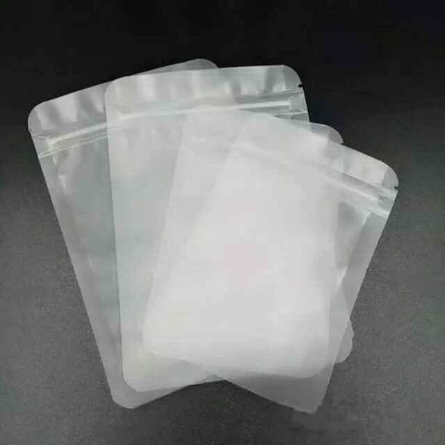 9x13 min 100 pcs matte frosted ziplock bag packaging kemasan kantong plastik sample
