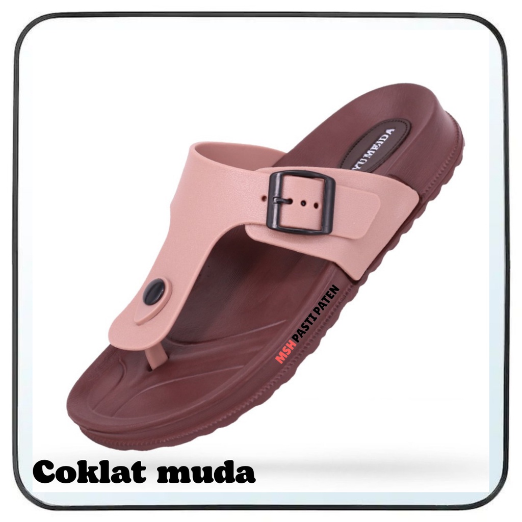 Sandal jepit wanita bahan karet tahan air ori yumeida gt 9062 ukuran 37-41