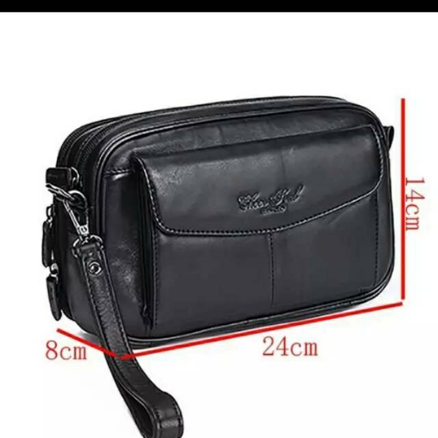 Hand bag kulit  cheer soul 2248 hitam