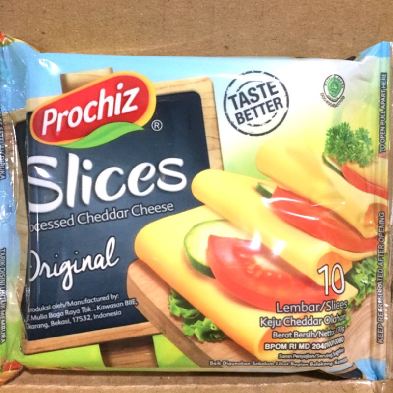 

Keju Cheese Cheddar PROCHIZ Slice 10s.