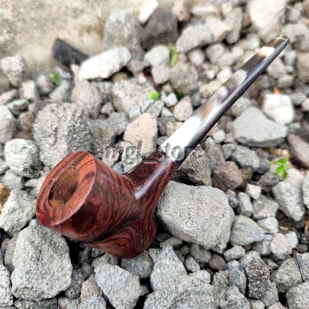 Pipa cangklong Tembakau bahan tanduk dan kayu sonokeling / cangklong bako model palu