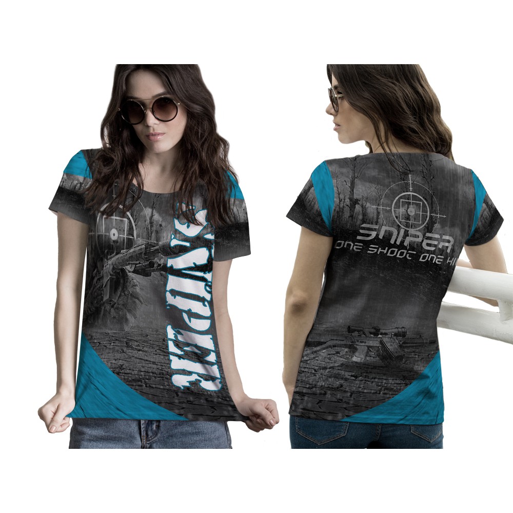 Kaos Sniper Wanita | Kaos Sniper Keren | Kaos Senjata Sniper