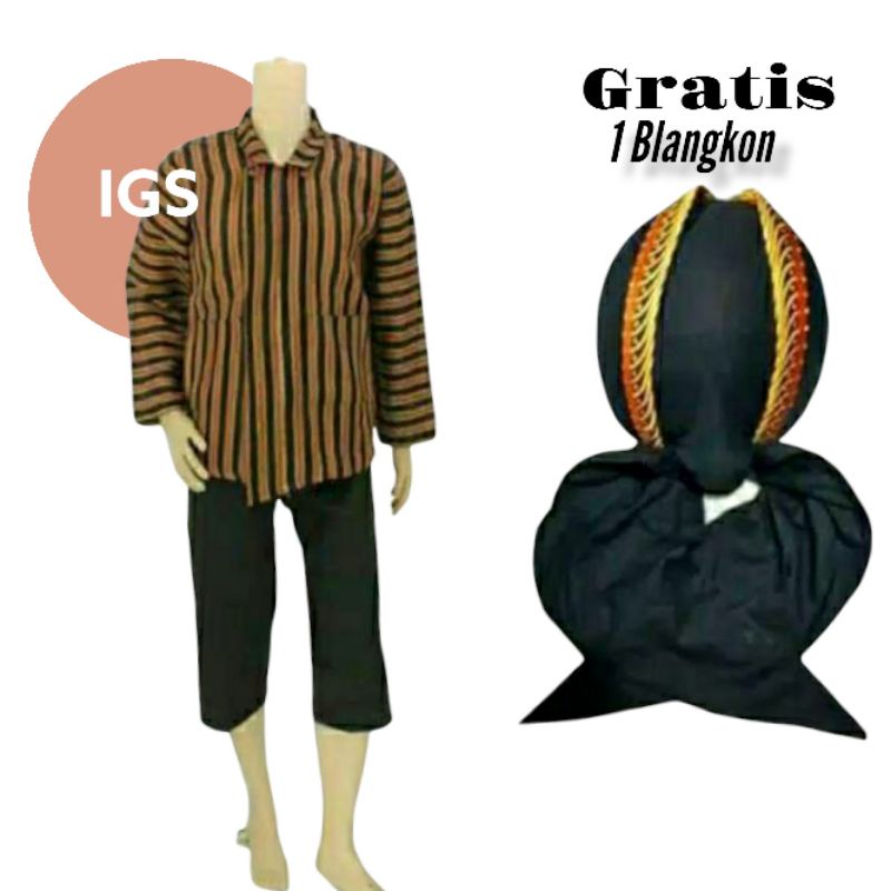 kebaya wanita Setelan Baju adat jawa surjan lurik l Baju adat solo jogja | Baju lurik | Surjan Solo 