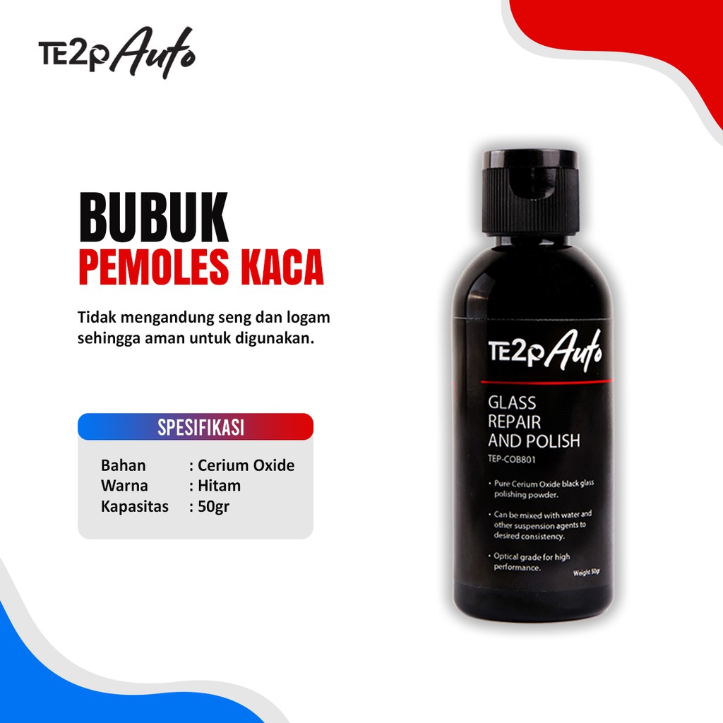 TE2P AUTO COB801 Obat Poles Jamur Baret Kaca Mobil Glass Polish Repair