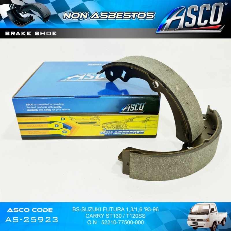 Brake Shoe Set / Kampas Rem Belakang Suzuki Carry 1.3/Futura 1.3 ST130 ASCO part no : AS-25923