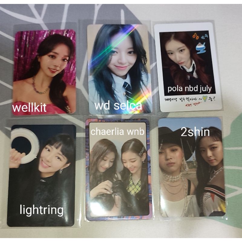 ready photocard itzy pc yuna ryujin chaeryeong nbd polaroid lia wannabe not shy unit wd selca welkit
