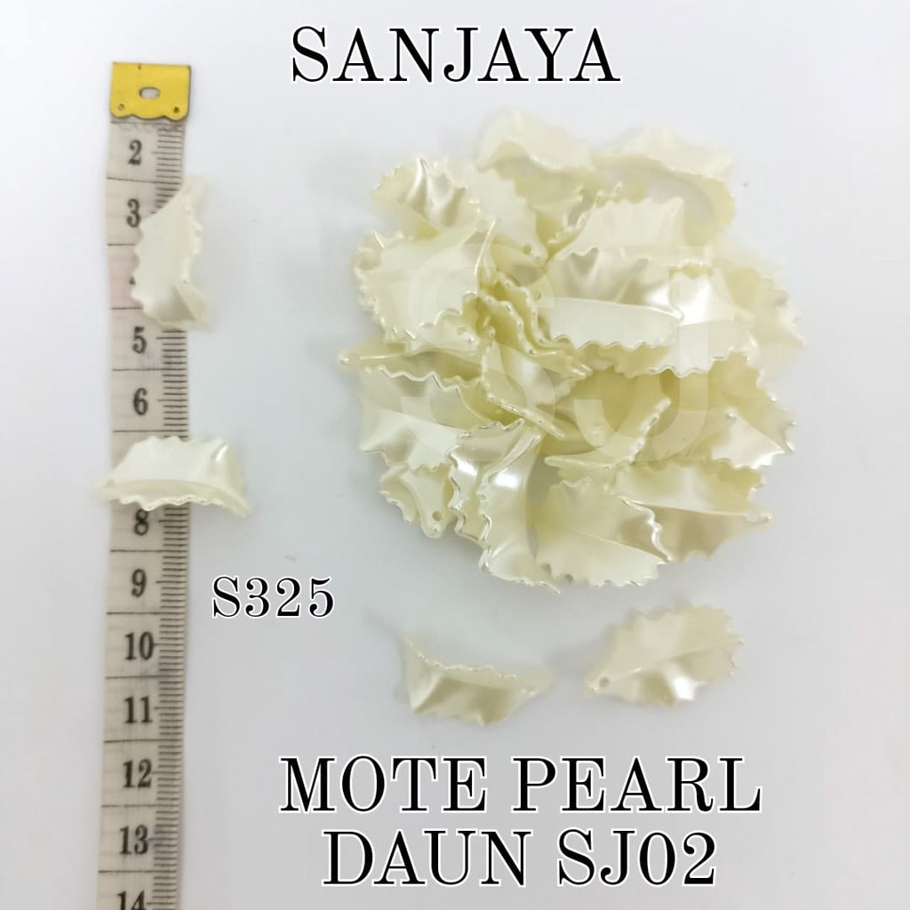 MOTE PEARL / MANIK DAUN AKRILIK / MANIK PEARL DAUN / MOTE PEARL DAUN S325 SJ02