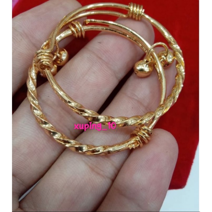 XC201.Gelang bayi xuping berlapis emas 1 pcs