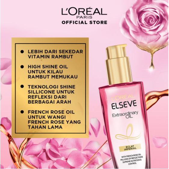 Loreal Paris Elseve Extraordinary Oil Rich Pink Serum Rambut Treatment