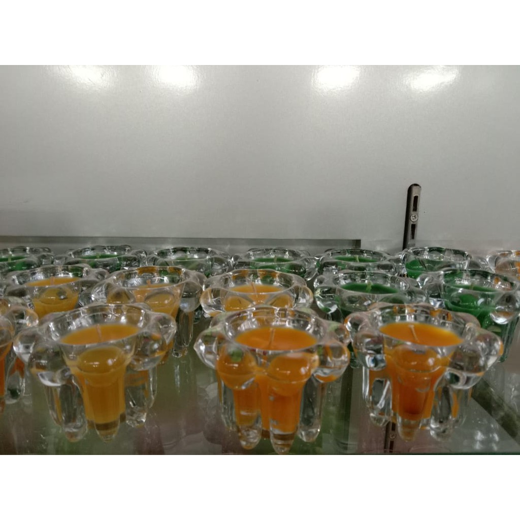 Gelas Lilin Bunga / Gelas Lilin Kaca / Lilin Aromaterapi / Gelas Lilin Bunga