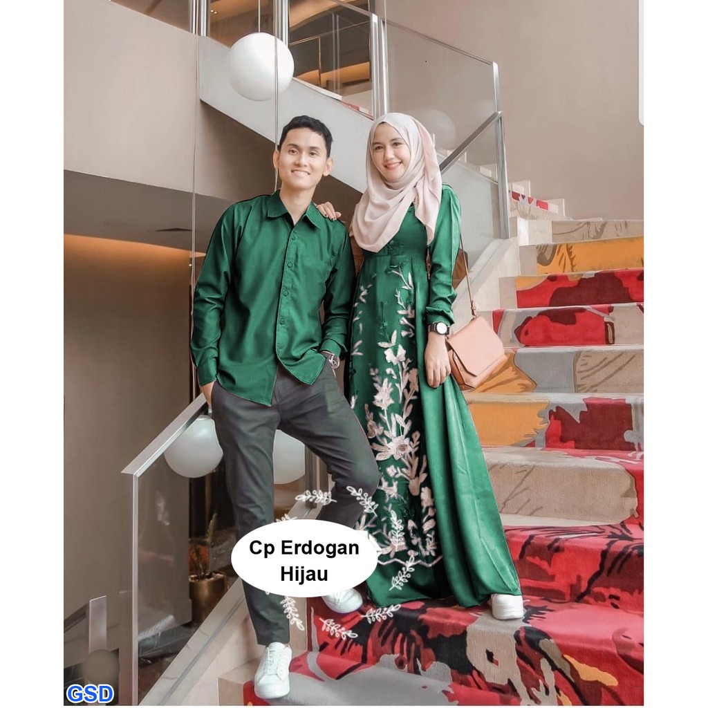 CP Erdogan/Diskon Baju Muslim Couple + Hijab Murah/Baju Couple Kondangan Best Seller