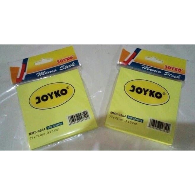 

Jual Post It 654 Joyko 3X3 Inch / 77X76 Mm Murah