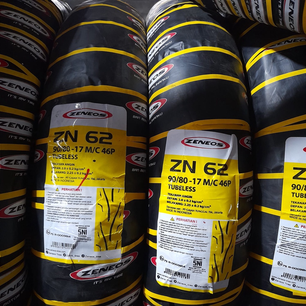 Ban motor bebek Zeneos ZN62 90 80 17 Tubeless