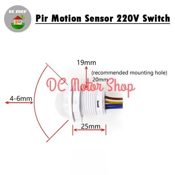Saklar Otomatis Sensor Gerak /PIR Motion Sensor Detector 220V AC 220 V