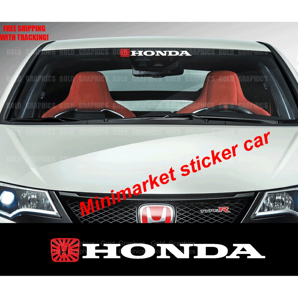 stiker stiker mobil honda jdm flag logo kanji