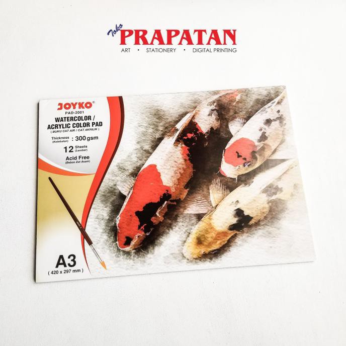

(PERALATAN MENGGAMBAR) JOYKO WATERCOLOR ACRYLIC COLOR PAD A3 PAD-2001 SALE