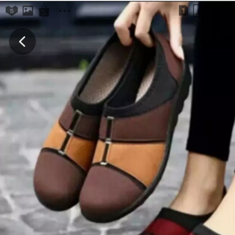 dedinbrado - sepatu wanita slip on fashion joging