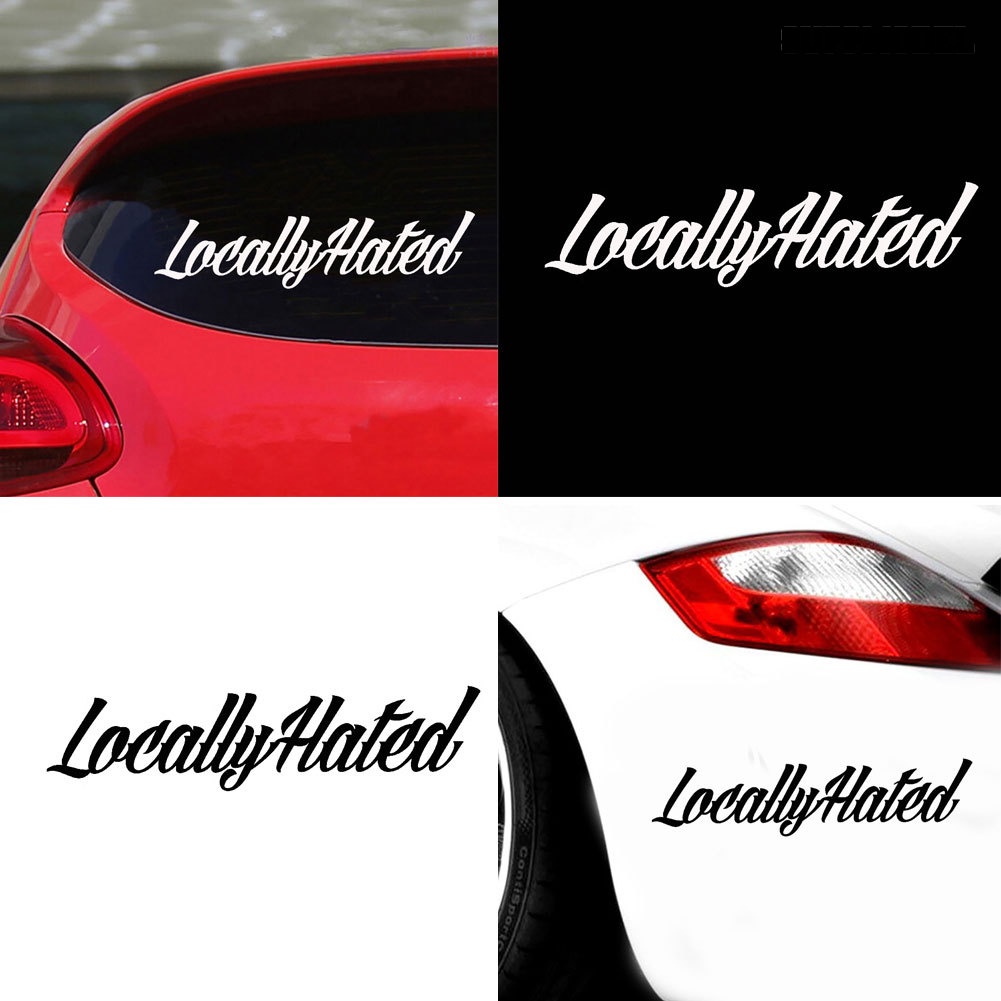 Locally Stiker Reflektif Motif Tulisan Hated Untuk Dekorasi Bodijendela Mobil