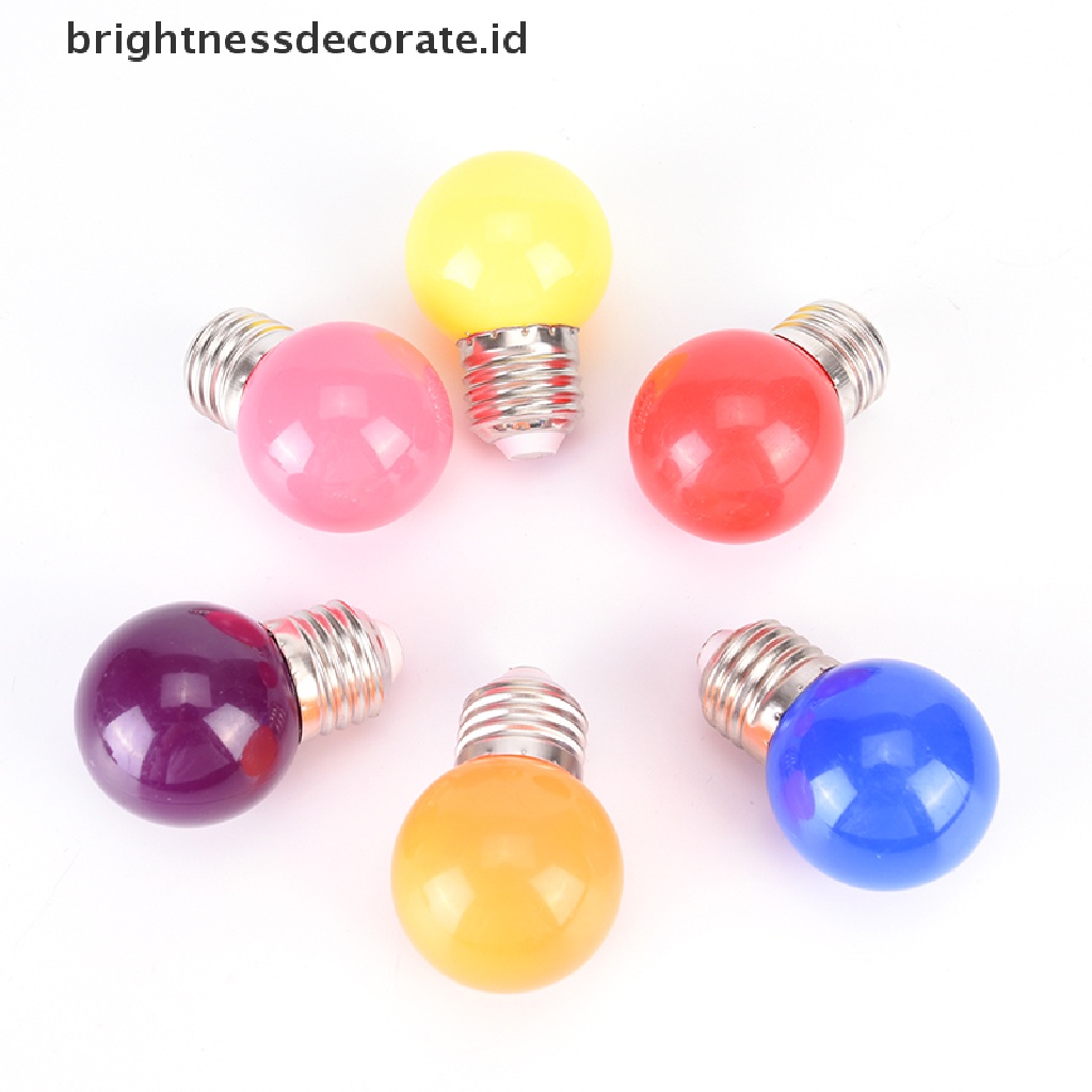 Lampu Led 2w E27 Bentuk Bola Golf Warna Biru Merah Hijau Kuning