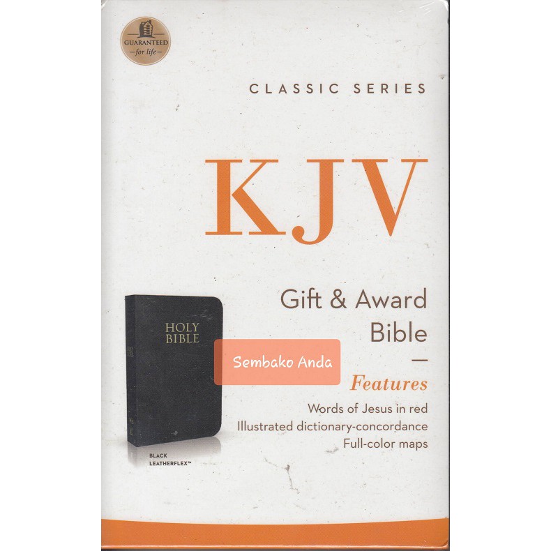 A) KJV Gift and Award Bible. Classic Series. Alkitab bahasa Inggris King James Version.