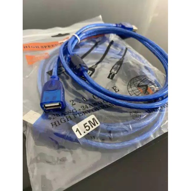 KABEL USB MALE TO FEMALE 1,5 M KABEL USB EXTENSION 1.5M PENYAMBUNG USB EXTENTION