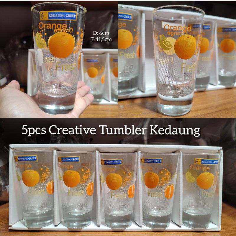 5pcs Set Gelas Creative tumbler kedaung/Gelas set kedaung