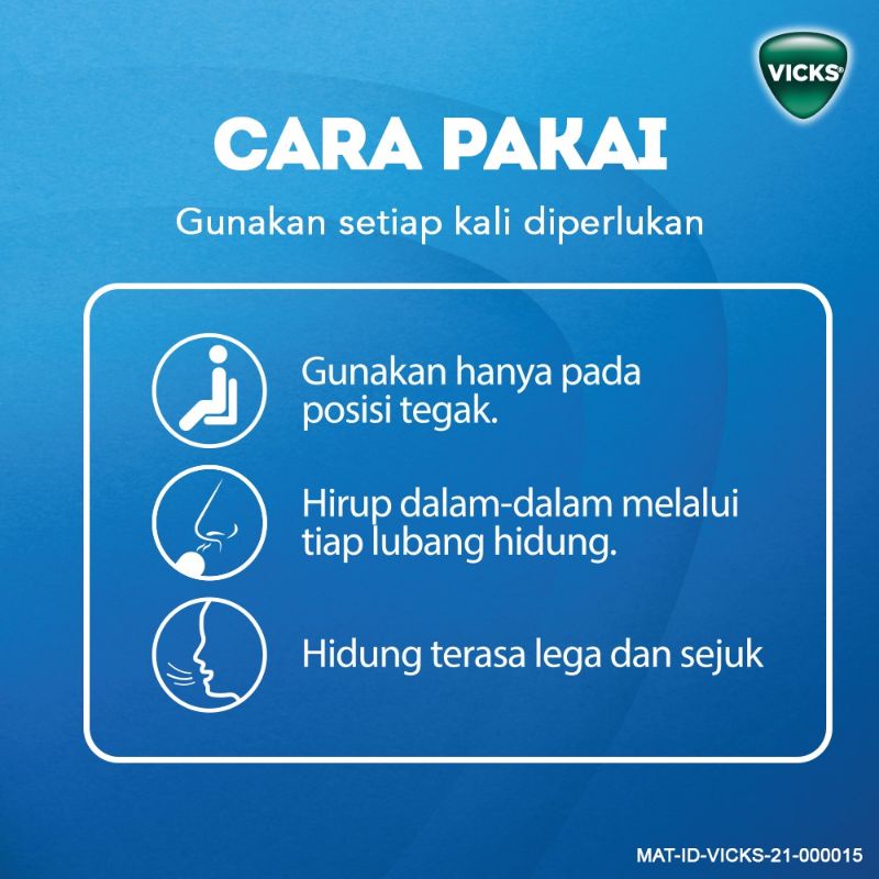 Vicks Balsem Inhaler Keychain 0,5ml Balsam Dewasa Hirup Redakan Pilek