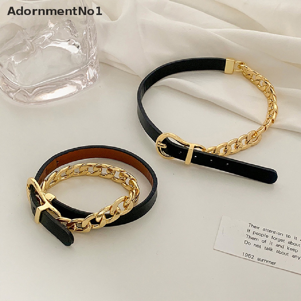 (AdornmentNo1) Kalung Choker Kulit PU Gaya Punk Untuk Wanita