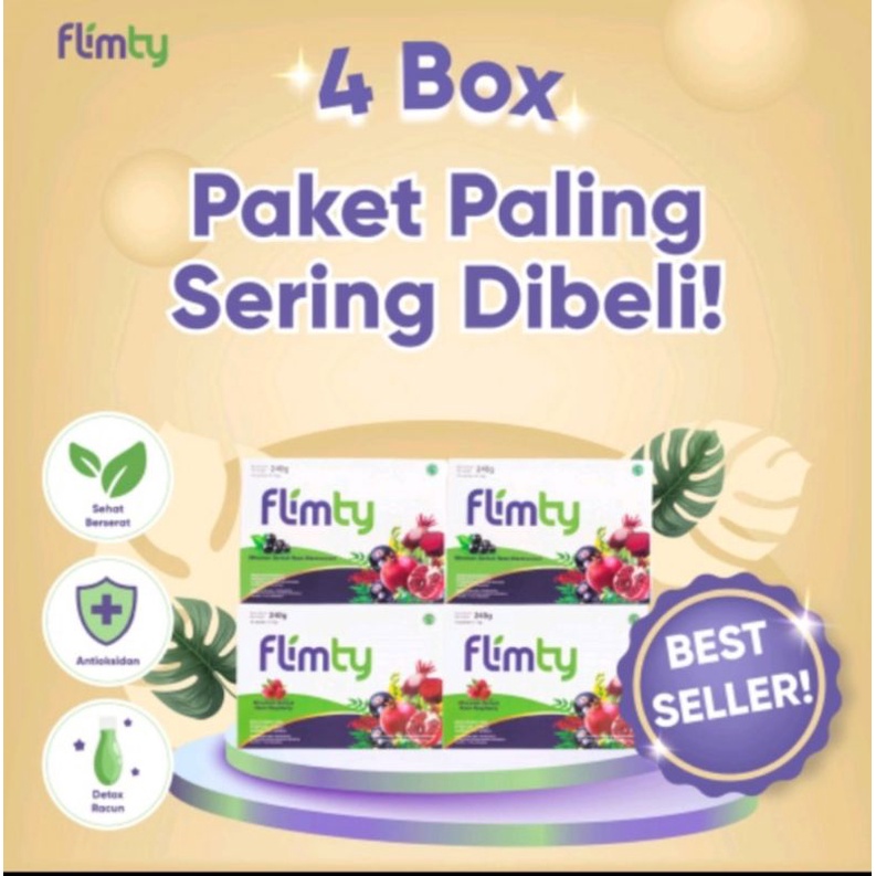 Flimty Fiber Bundling 4 Box - Paket Paling Sering Dibeli (Best Seller)