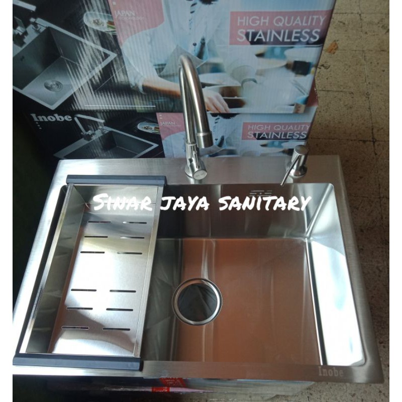 Paket sink 6045 stainless 304 / Paket bak cuci piring inobe 6045