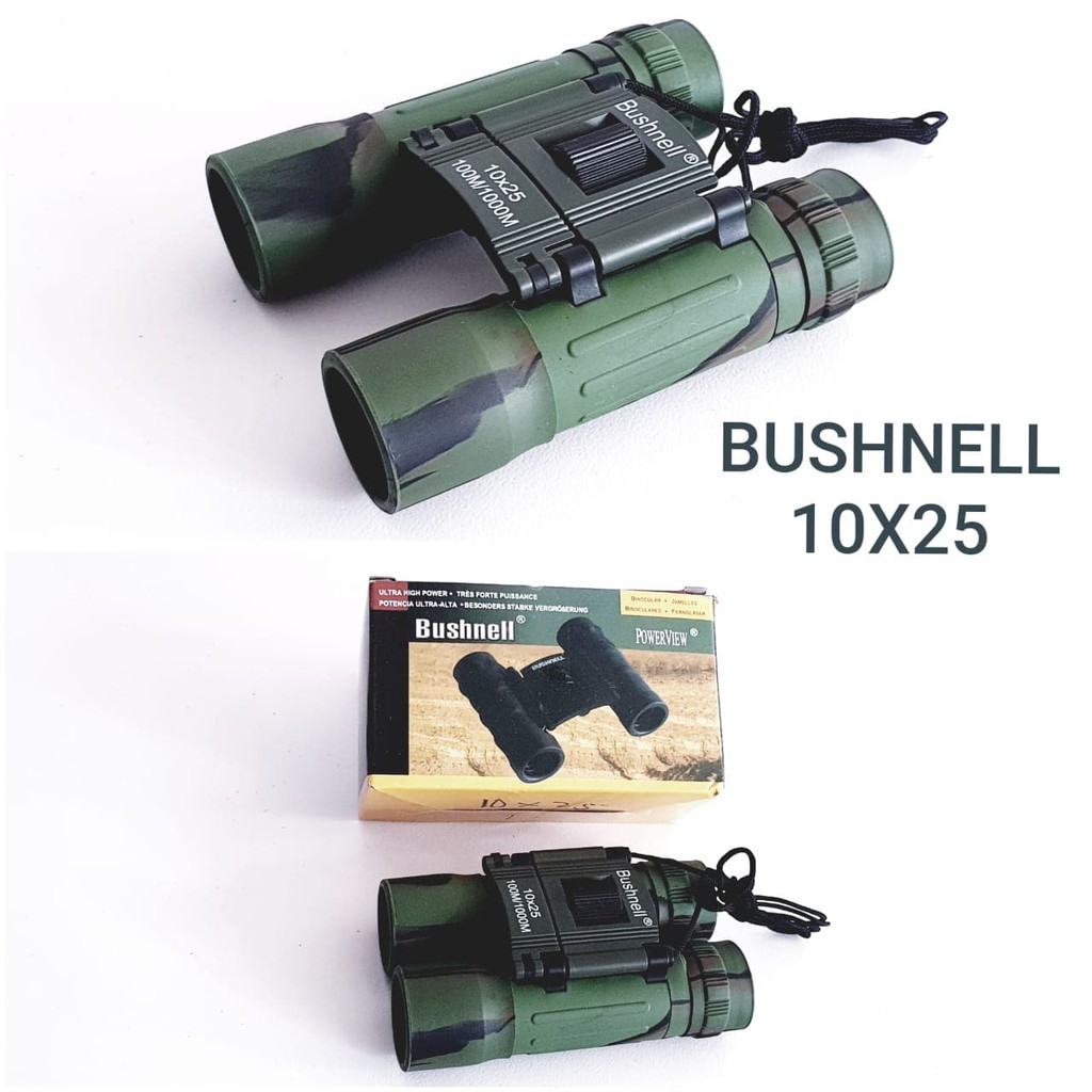 Limited! TEROPONG BUSHNELL 10X25 LORENG, BINOCULLAR