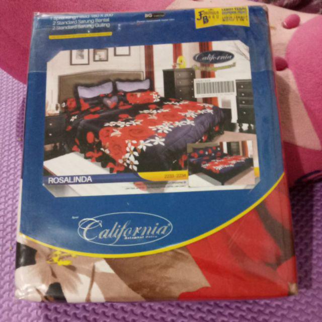 Ls Sprei California  180 X 200 Cm (6 Kaki) Motif Moala
