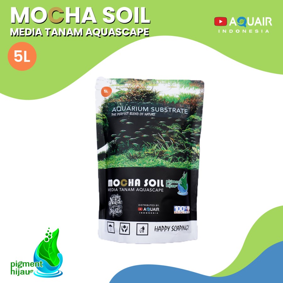 Mocha Soil 5L by Pigment Hijau | Soil Aquascape |Media Tanam Aquascape