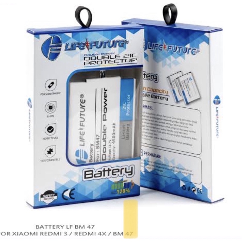 batre redmi 3 / 4x bm47 double power