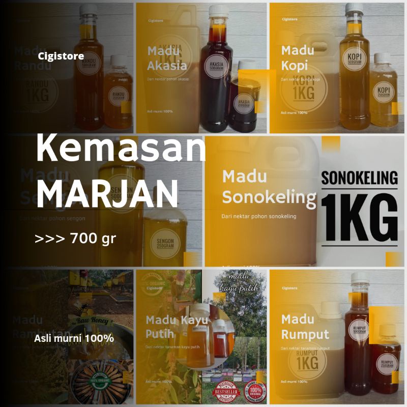 

Madu Asli Murni [MARJAN 700gr] 100% Original Tanpa Bahan Campuran dari Peternak Lebah Lokal