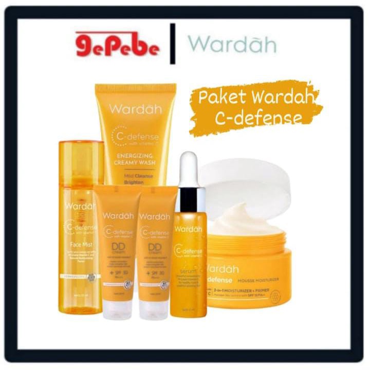 Paket Wardah C-defense Lengkap Glowing Cerah