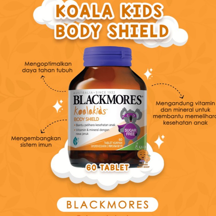 BLACKMORES KIDS BODY SHIELD 60 KAPSUL KALBE ORIGINAL