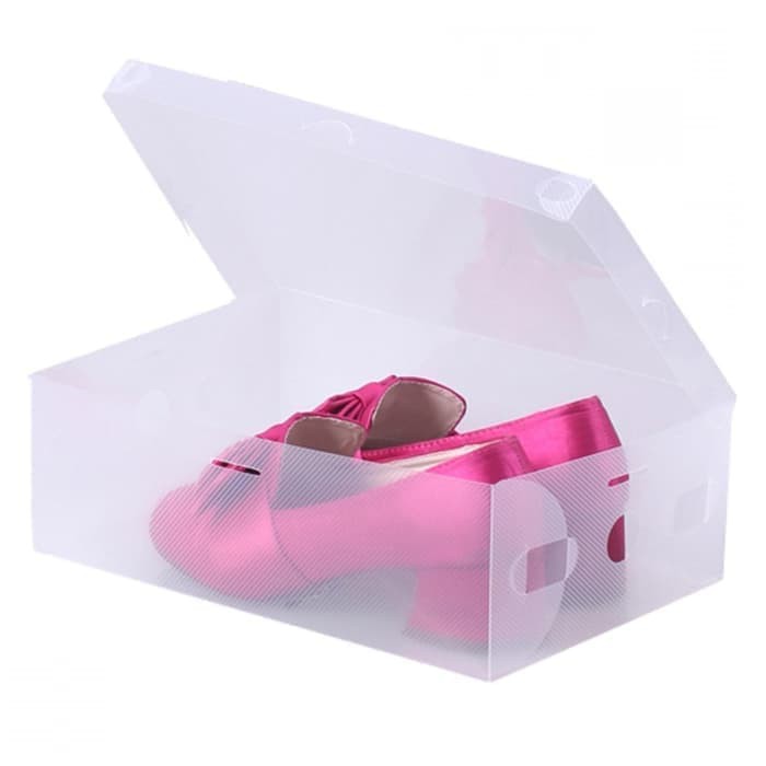 Kotak Sepatu Sandal Shoes Box Transparan Plastik Tempat Sepatu Murah